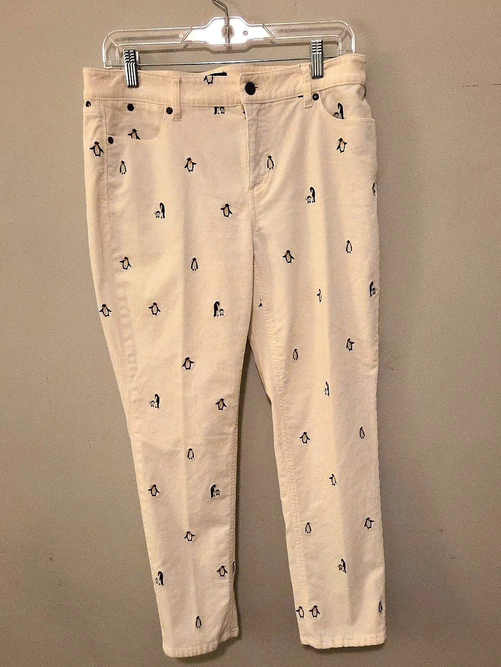 Talbots Flawless Five-Pocket Slim Ankle Pants Cream 10p